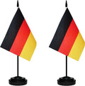 Germany German Deluxe Desk Flag Set, Small Mini Miniature Germany German Table by tibijoy