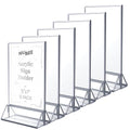 NIUBEE 6Pack 5x7 Clear Acrylic Sign Holder by NIUBEE