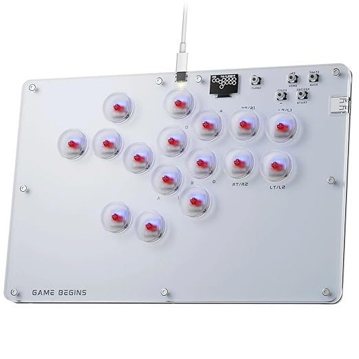 ARCCI Arcade Stick Leverkless Controller 16 Keys, All-Buttom Custom RGB Fight by ARCCI