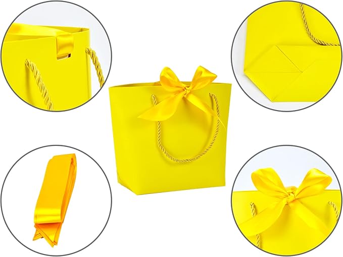 HUAPRINT Gift Bags with Handles, 7.48×3.54×7.9 inches, Party Favor Bags with - Image 4