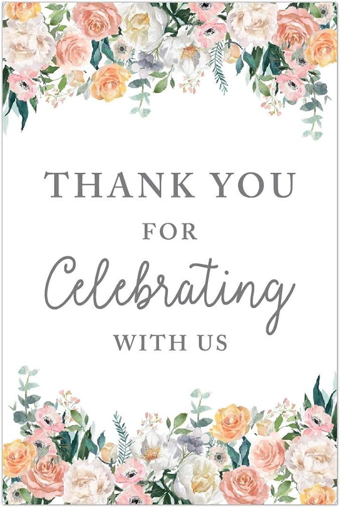 Andaz Press Extra Large Wedding Easel Board Party Sign, 12x18-inch, Peach Coral by AndazPress