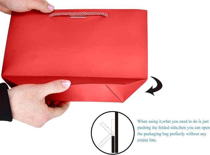 HUAPRINT Gift Bags with Handles, 7.48×3.54×7.9 inches, Party Favor Bags with - Image 6