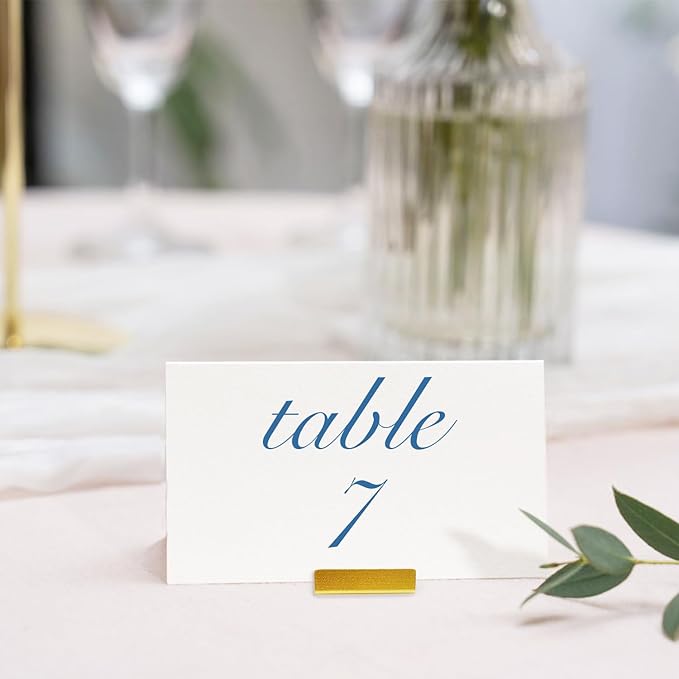 Tinsow 16 Elegant Gold Table Number Holders, Perfect Metal Place Card Stands - Image 6