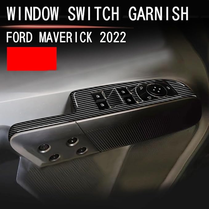 4pcs Carbon Fiber Style Front Rear Doors Window Glass Lift Switch Panel Cover - Image 4
