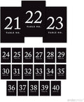 Andaz Press Black 4x6-Inch Minimalist Table Numbers 21-40, Tabletop Mount by AndazPress