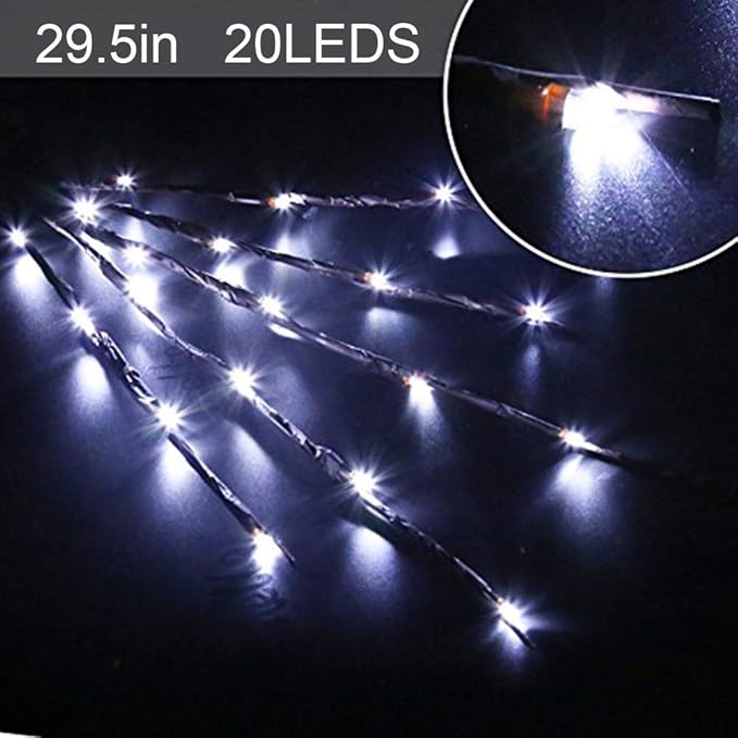 3 Pack Cool White Lighted Twig Branches 60 LED Lights Artificial Tree Willow - Image 2