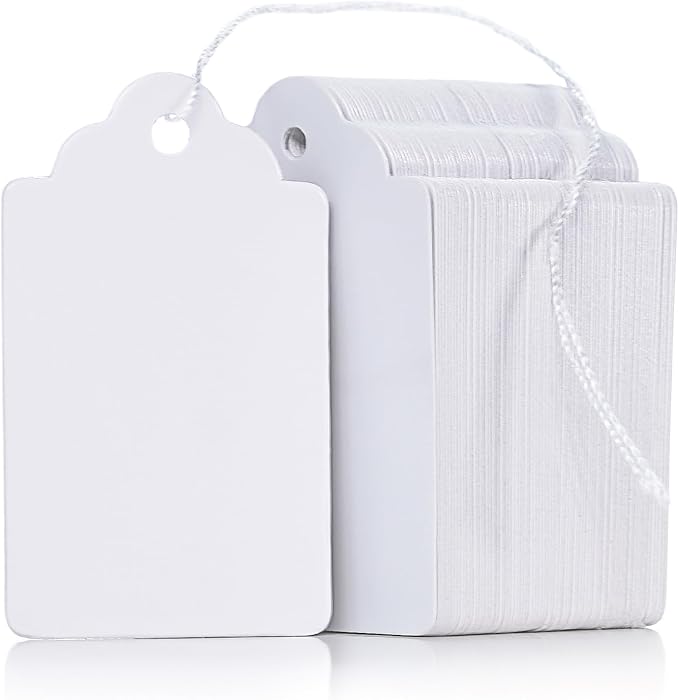 Uniclife 200 Pcs Price Tags 1.8 Inch Writable Price Labels White Price Display by UnicLife