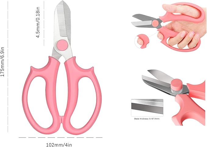 Leize Flower Scissors, Premium Thickened Stainless Steel Floral Shears - Image 2