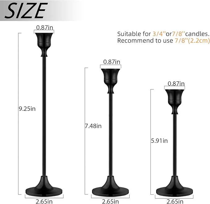 Candlestick Holders, Taper Candle Holder - Image 3