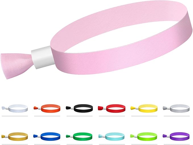 Green-Power America 100 Pcs Cloth Event Wristbands, Event Wristbands, Colored by Green-PowerAmerica
