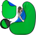 Blue Green Screen Backdrop Double Sided Collapsible Greenscreen Backdrop by BiZiSOFON