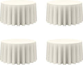 BRILLMAX 4 Pack Ivory Round Tablecloths 120 Inch by BRILLMAX