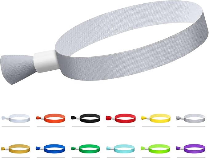Green-Power America 100 Pcs Cloth Event Wristbands, Event Wristbands, Colored by Green-PowerAmerica
