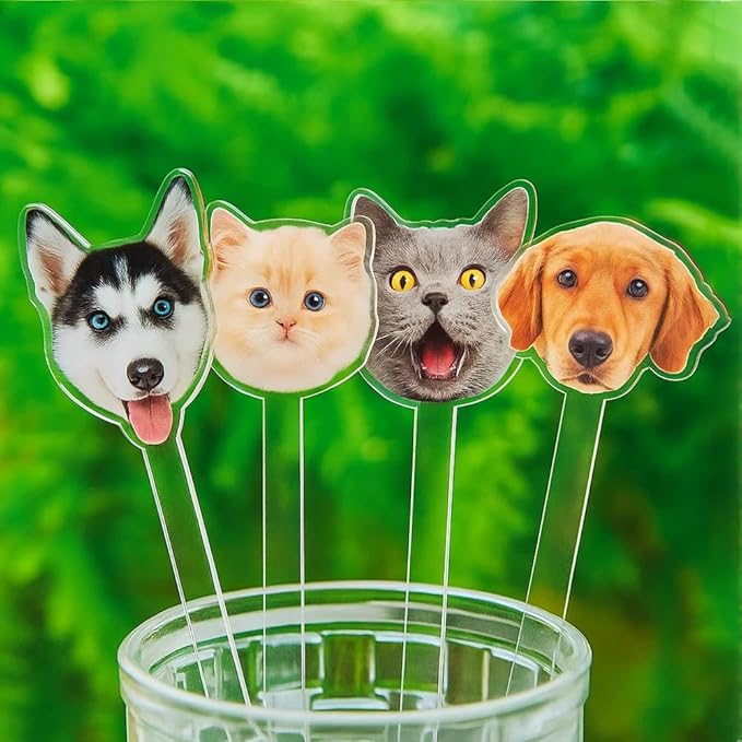 Personalized 50 pcs Wedding Pet Stir Sticks, Custom Double-Sided Dog Cat Stir - Image 2