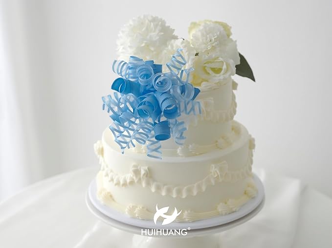 HUIHUANG Blue Bows for Gift Wrapping Baby Blue Gift Bows 5 inch x 8 Counts - Image 8