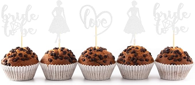 Sotpot 24PCS Bride to Be Cupcake Toppers - Image 6