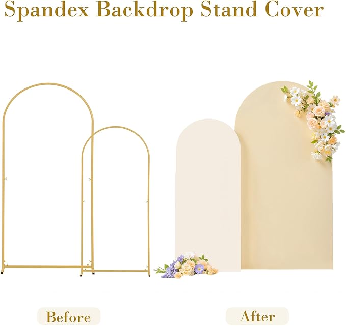 7.2FT 6FT Arch Backdrop Cover for Wedding, Birthday Party Decor, Chiara - Image 7