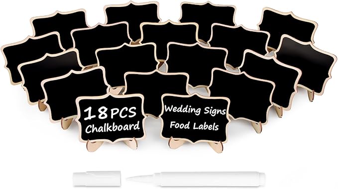 Herda 18 PCS Mini Chalkboard Signs - Image 8