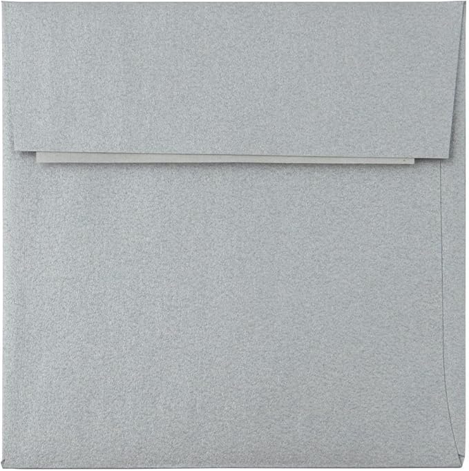 LUXPaper Square Invitation Envelopes | Peel & Press | 3 1/4" x 3 1/4" | Silver - Image 2