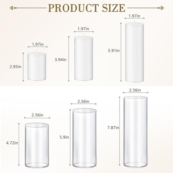36 PCS White Pillar Candles - Image 3