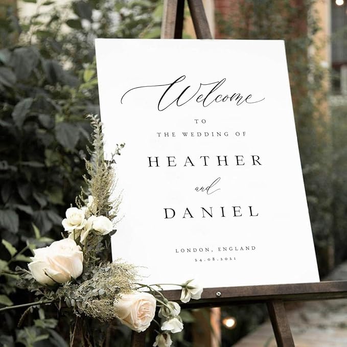 Elegant Minimalist Wedding Welcome Sign - Image 2