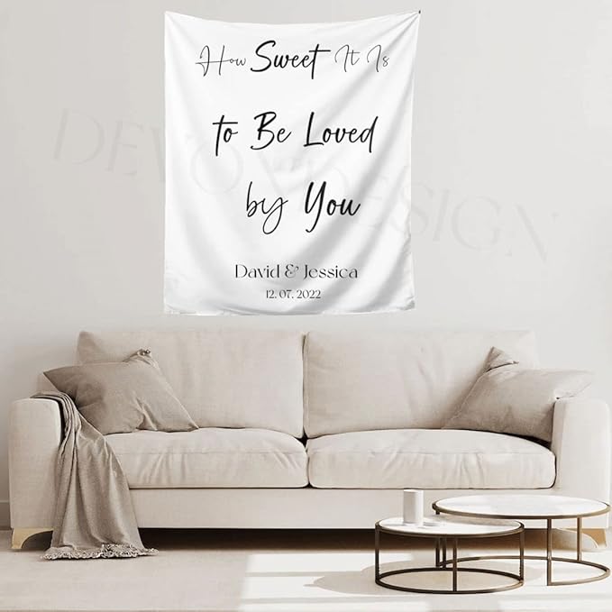 How Sweet It is to Be Loved by You Backdrop, Custom Tapestry - Image 4