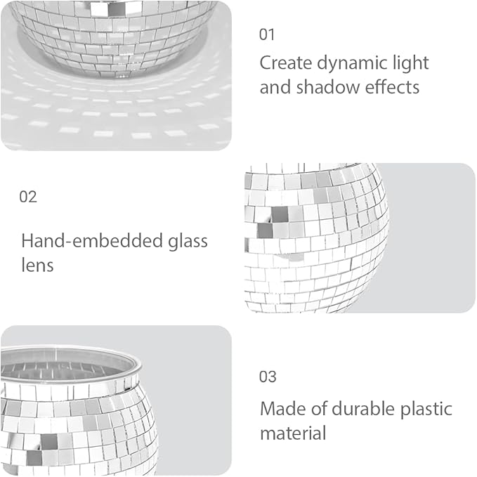 6 Pcs Disco Ball Vases, Office Table Decorations - Image 3