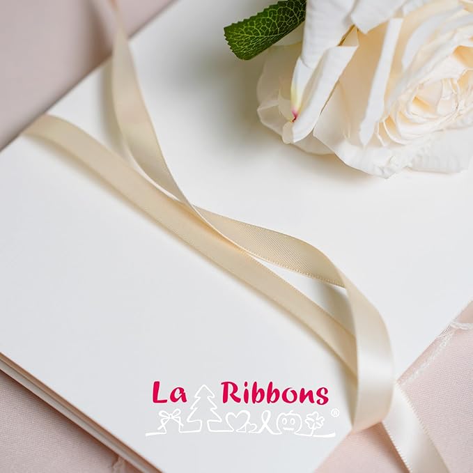 LaRibbons Nude Satin Ribbon 1 Inch 25 Yards Double Faced Silk Ribbon - Image 6