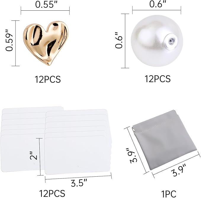 UNIQOOO 12Pcs Decorative Gold Love Heart Place Card Holders Bulk, Romantic Name - Image 9