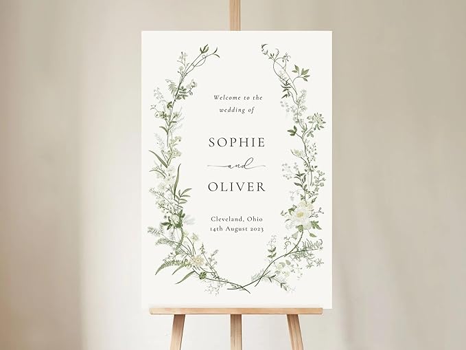 Personalized Wedding Welcome Sign, Pole Mount by CENOVACY
