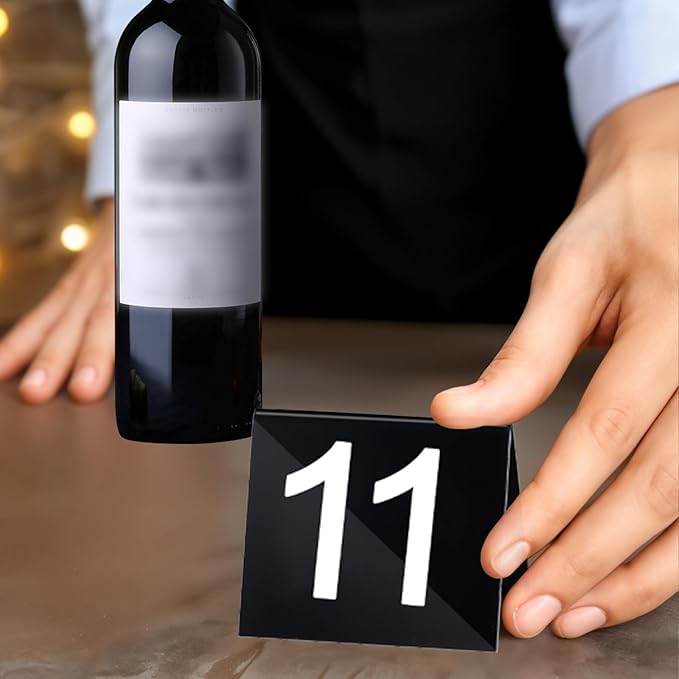 Table Numbers 1-25 Acrylic Restaurant Table Numbers Double Side Plastic Table - Image 7