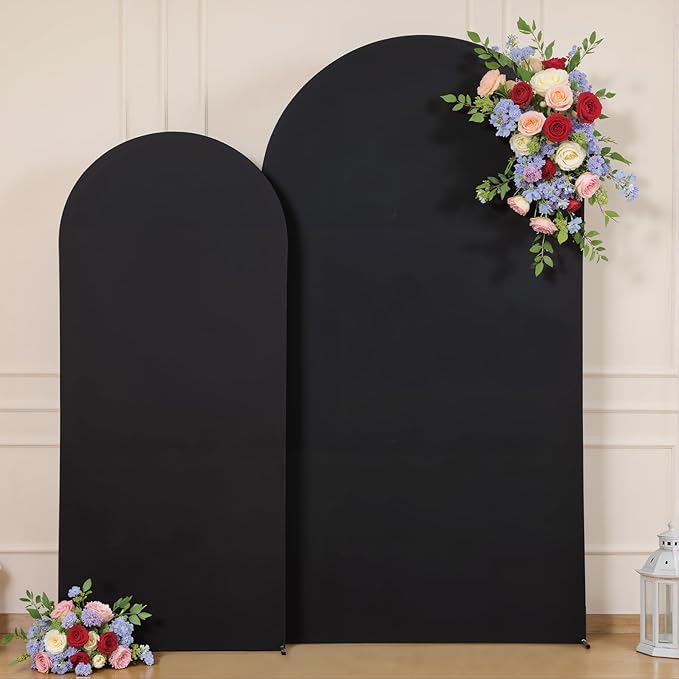 Black Arch Backdrop Cover for Wedding, Birthday Party Decor, Chiara Backdrop - Image 6