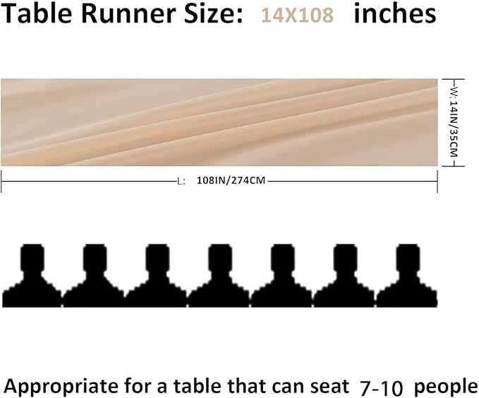6Pack 9ft Chiffon Table Runner 14x108 Inch Sheer Romantic Table Runner - Image 2