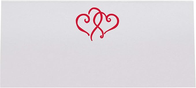 Linked Hearts Printable Place Cards, Ruby Red, Laser & Inkjet Printers - Image 5