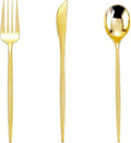 PULOTE 150PCS Gold Plastic Silverware Disposable by PULOTEpartywareWesupplyproductsandyouenjoylife