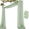 MLMC Sage Green Wedding Arch Draping Fabric 2 Panels 29" x 20 FT Extra Long by MLMC
