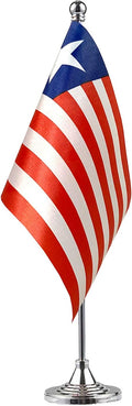 GentleGirl.USA Liberia Table flags Stick Small Mini Liberian Flag Office Table by GentleGirl