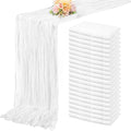 10FT 20 Pack White Cheesecloth Table Runner 20 x 120 Inch Long Rustic Gauze by FoliafeelHome