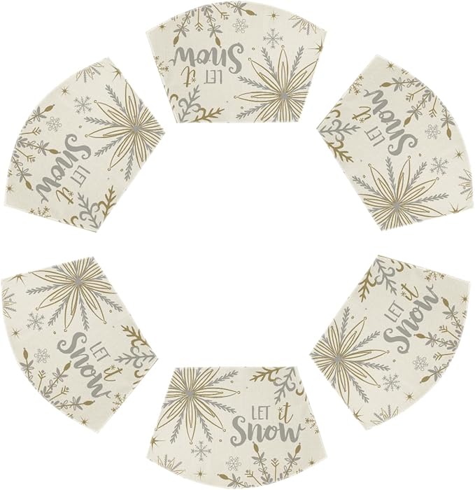Artoid Mode Christmas Snowflakes Wedge Shape Placemats by ArtoidMode