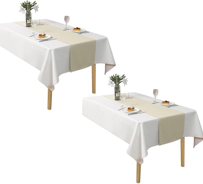 DUALIFE 2 Pack Table Runner 14 x 72 Inch Long Table Cloth Table Runners - Image 3