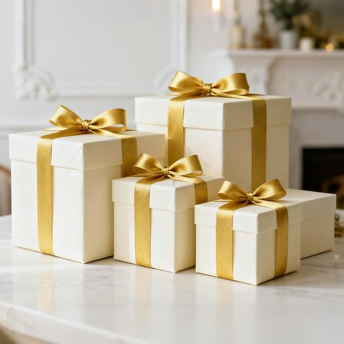 NESCCI 100 Yards Ribbon, 1-1/2 Inch Gold Satin Ribbon, Single Face Satin Ribbons - Image 5