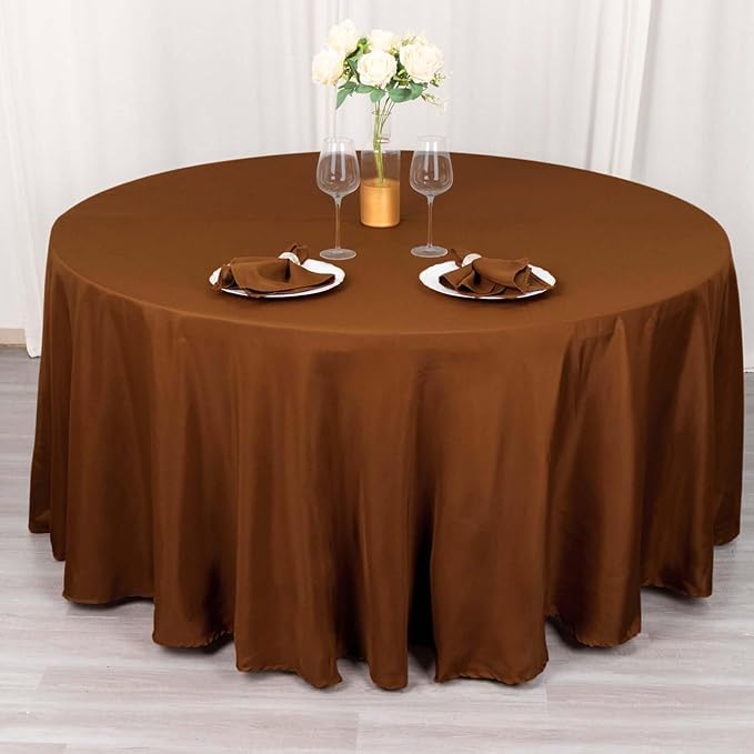 Efavormart Round Tablecloth, 120 Inch Stain & Wrinkle Resistant Washable Table by efavormart