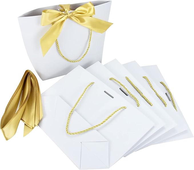 HUAPRINT Gift Bags with Handles, 7.48×3.54×7.9 inches, Party Favor Bags with - Image 5
