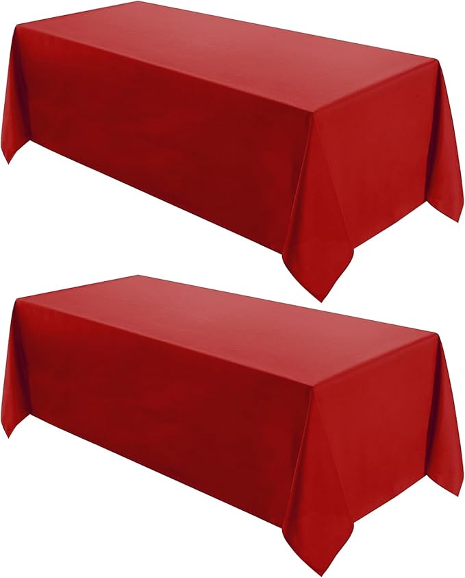 VidaFete 2 Pack 90 * 132inch Rectangle Table Cloth Polyester, Stain Wrinkle by VidaFete
