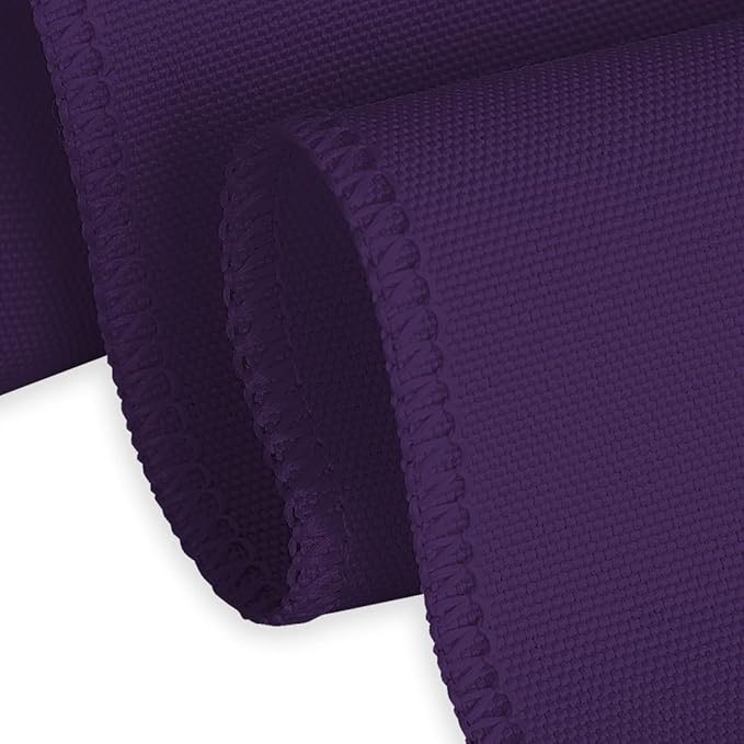 LTC LINENS 2 Pack 108 Inch Round Tablecloth Purple - Image 4