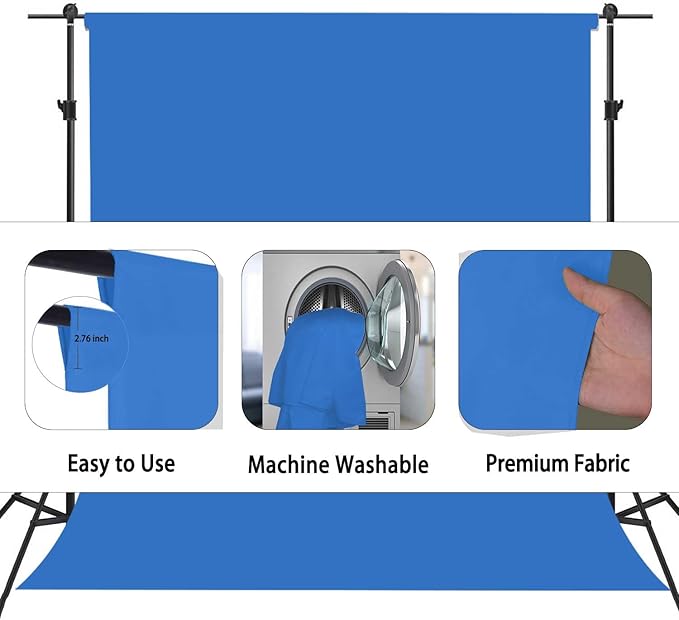 Royal Blue Photo Backdrop, Photo Booth Portrait Photography Backdrops, Studio - Image 6
