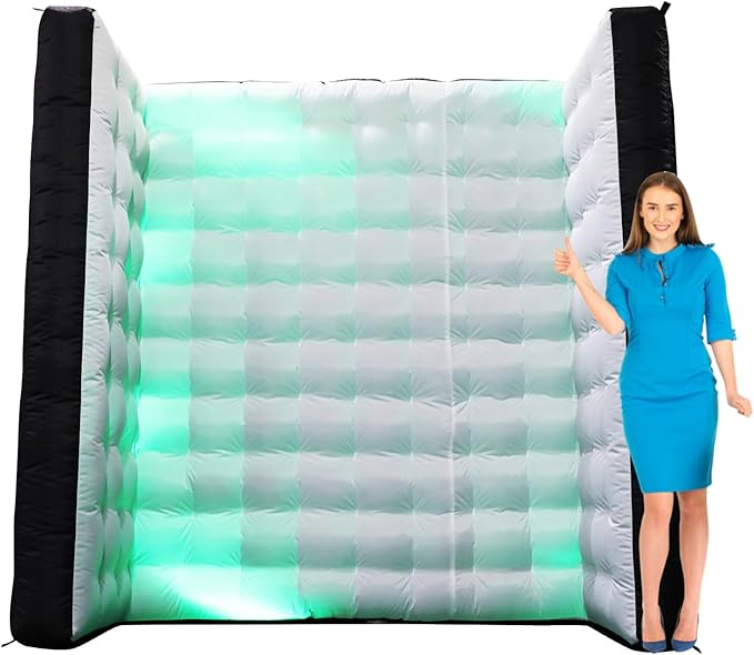 Black Inflatable Photo Booth Wall Background Straight Wall Background Party by yuhuya