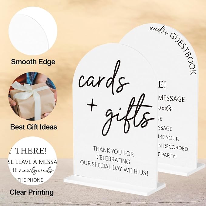 2Pcs Audio Guest Book Sign Cards and Gifts Sign - Image 3