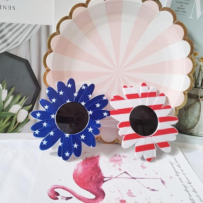 American Flag Glasses 8pcs, Fourth 4th of July Party Accessories, USA Veterans - Image 3