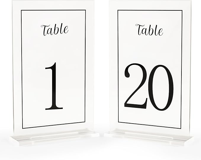 Acrylic Table Numbers 1-20 by Unknown